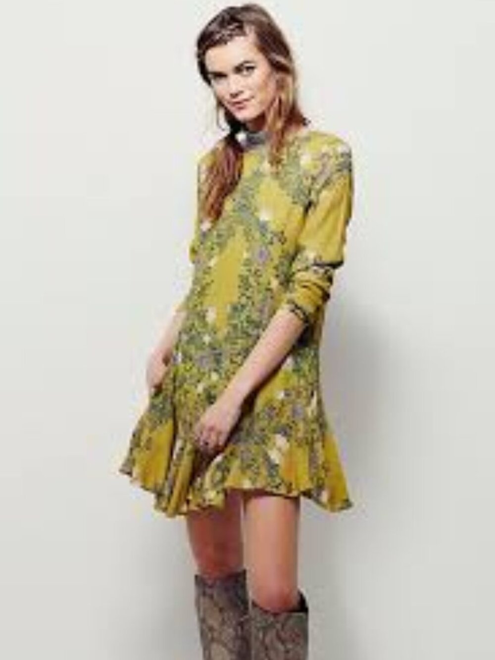 Free People Smooth Talker Floral Print Tunic/Mini Dress S